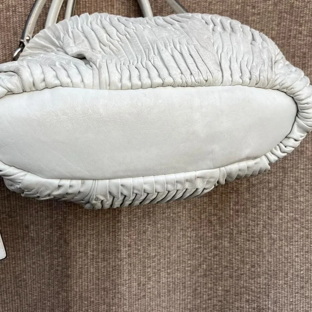 Coach Y2K Madison Sophia gathered leather satchel in a white Bone RARE - Picture 6 of 8